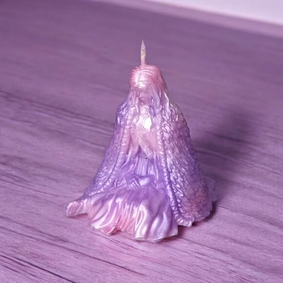 Pink, Lilac, and Violet Praying Goddess Scented Candle - Picture 1 of 6